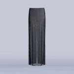 Gonna aderente in tulle con profondo spacco dietro - Fitted tulle skirt with deep slit at the back
